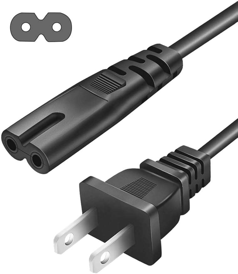 Lenmu Mica AC Power Cord Compatible with JBL PartyBox 320 310 110 120 100 200 300 710 1000 Portable Party Speaker ONN Large Party Speaker Replacement 2 Prong Charger Cable 3 Feet - Image 1