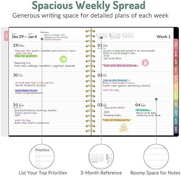 Forvencer Academic Planner 2026-2027, Weekly & Monthly Calendar Planner, July 2026-June 2027, 8.5" X 11", Daily Agenda Book, Flexible Cover Notebook, College School Teacher Organizer A4, Light Blue - Image 4