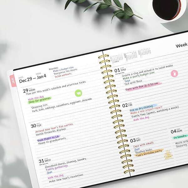 Forvencer Academic Planner 2026-2027, Weekly & Monthly Calendar Planner, July 2026-June 2027, 8.5" X 11", Daily Agenda Book, Flexible Cover Notebook, College School Teacher Student Organizer A4, Pink - Image 7