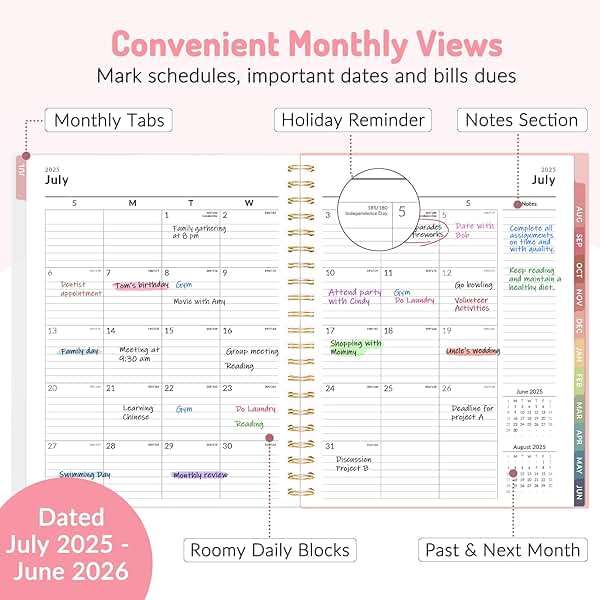 Teacher Planner 2026-2027, Forvencer Academic Planner 2026-2027, Jul 2026 - Jun 2027, 8.5"x11", Weekly & Monthly Planning Book with 7 Periods, School Agenda for Teacher Student Homeschool, A4, Blue - Image 4
