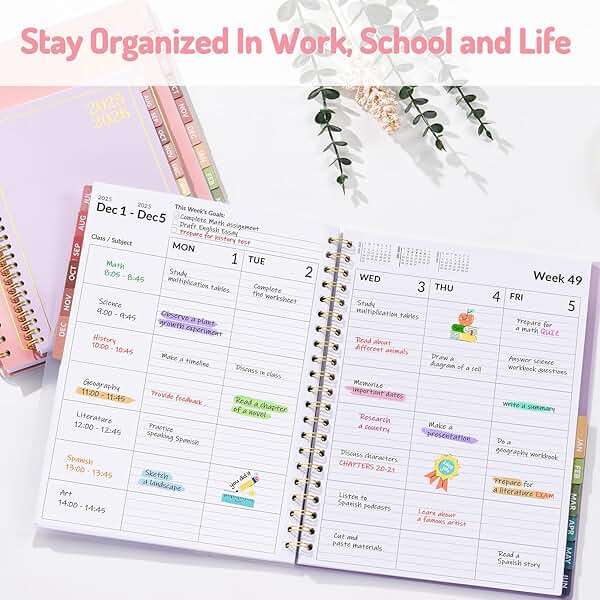 Teacher Planner 2026-2027, Forvencer Academic Planner 2026-2027, Jul 2026 - Jun 2027, 8.5"x11", Weekly & Monthly Planning Book with 7 Periods, School Agenda for Teacher Student Homeschool, A4, Blue - Image 7