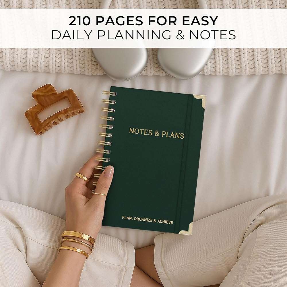 ZICOTO Aesthetic Daily Planner And Notebook With Hourly Schedule - Aesthetic Spiral To do List Notepad For Work/Home to Organize Tasks And Appointments - Stylish School/Office Supplies Book For Women - Image 5