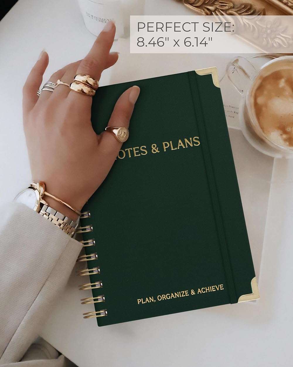 ZICOTO Aesthetic Daily Planner And Notebook With Hourly Schedule - Aesthetic Spiral To do List Notepad For Work/Home to Organize Tasks And Appointments - Stylish School/Office Supplies Book For Women - Image 7