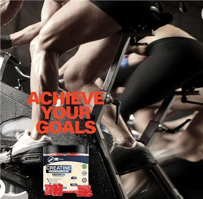 S.G Creatine Monohydrate Gummies for Men & Women ‒ Sugar Free - Vegan - 5g Creatine for Muscle Support ‒ Pre-Work Out Chewable Supplements for Energy Boost ‒ Strawberry Flavored 120ct Gummies. - Image 8