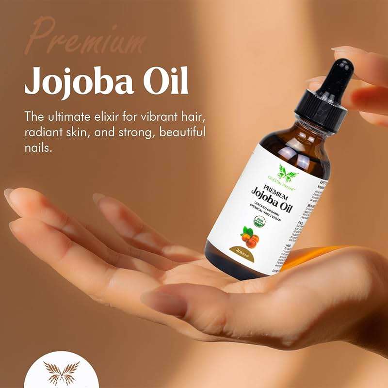 Celestial Psyché USDA Certified Organic Jojoba Oil (2 Oz) 100% Pure Natural, Chemical-Free, Hexane-Free, Hair Growth, Scalp Care, Skin Hydration, Nails Natural Beauty Enhancement, Anti-Aging - Image 3