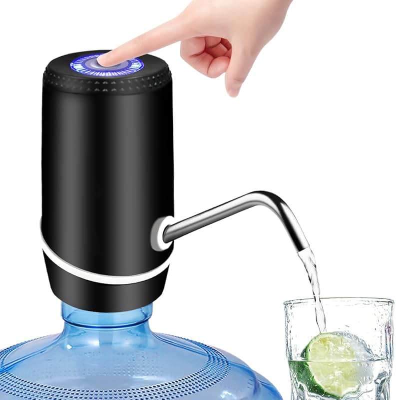 Water Dispenser for 5 Gallon Bottle, Electric Water Pump for 5 Gallon Jug with Switch and USB Charging, Portable Automatic Water Jug Dispenser for Camping, Travel, Home, Kitchen, Office - Image 1