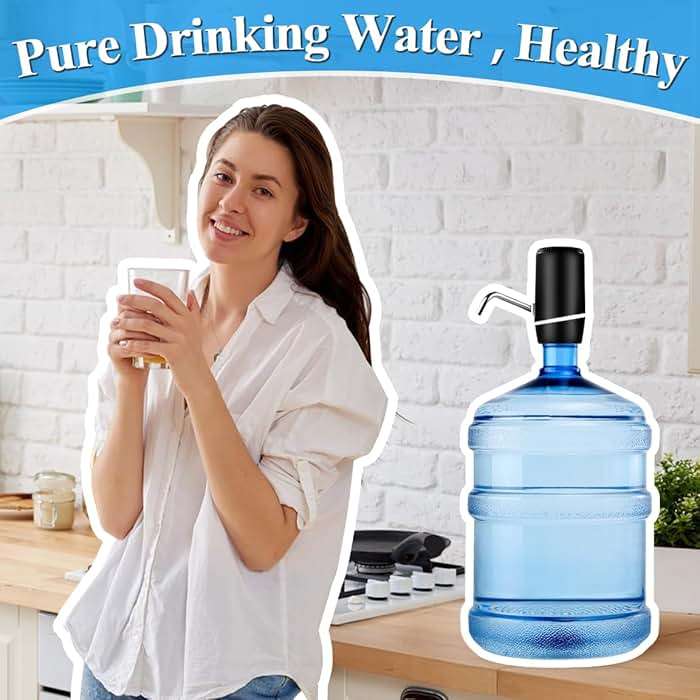 Water Dispenser for 5 Gallon Bottle, Electric Water Pump for 5 Gallon Jug with Switch and USB Charging, Portable Automatic Water Jug Dispenser for Camping, Travel, Home, Kitchen, Office - Image 7
