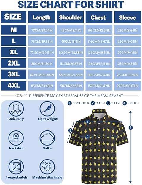 Men's Funny Polo Shirts Short Sleeve Golf Shirt for Men Quick-Dry Golf Polo Shirt Moisture Wicking Activewear Polos - Image 7