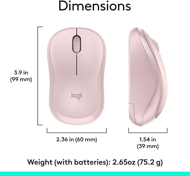 Logitech MK270 Wireless Keyboard and Mouse Combo for Windows, 2.4 GHz Wireless, Compact Mouse, 8 Multimedia and Shortcut Keys, 2-Year Battery Life, for PC, Laptop - Rose - Image 9