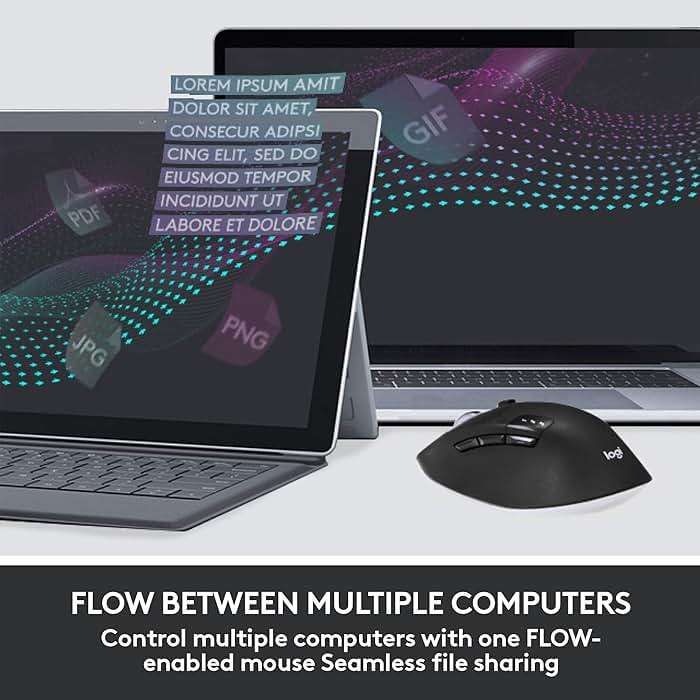 Logitech MK850 Performance Wireless Keyboard and Mouse Combo for Windows, macOS & ChromeOS, Bluetooth & 2.4 GHz USB Receiver, Full-Size Ergonomic Keyboard, Multi-Device, Cushioned Palm Rest – Graphite - Image 6
