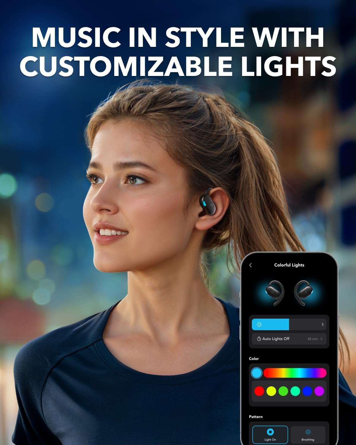 Soundcore V20i by Anker Open-Ear Headphones, Adjustable Ear Hooks, Ultra-Comfort, Snug Fit, Powerful Sound, Clear Calls, IP55, 36H Playtime, Bluetooth 5.4 Wireless Earbuds, Multipoint Connection - Image 7