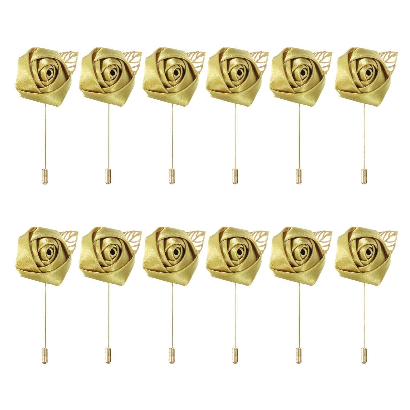 MECCANIXITY Groom Boutonnieres Rose Boutonnieres Pins for Men Wedding Ceremony Anniversary Formal Dinner Party Suit Decoration - Image 1