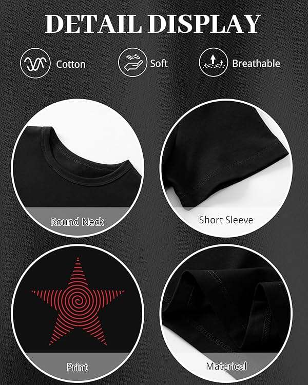 Cayxatiu Star Graphic Baby Tees Crop Tops for Women Y2k Grunge Aesthetic Shirt Sexy Cropped Tshirt Short Sleeve for Teens - Image 6