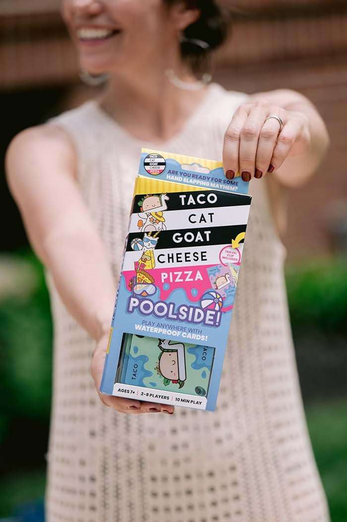 Taco Cat Goat Cheese Pizza Pool Edition Wildly Entertaining Waterproof Card Game for Outdoor Game Days | Easy to Play with 10 Minute Rounds | Fun for Kids, Teens, Adults, and Families | 2-8 Players - Image 2