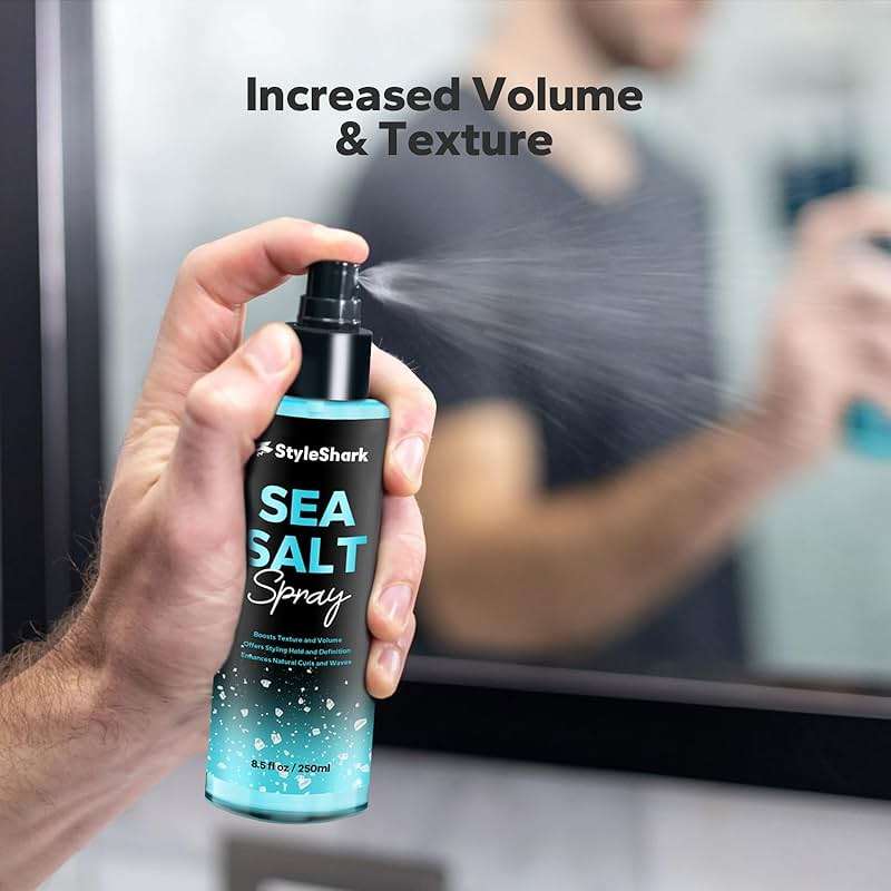 StyleShark Sea Salt Spray for Hair Men & Women (8.5 Fl Oz), Sea Salt Spray for Men, Beach Wave & Volumizing Texturing Sprays to Add Volume & Texture - Image 3