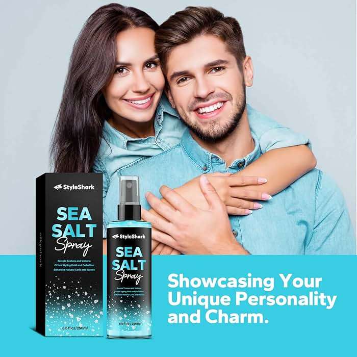 StyleShark Sea Salt Spray for Hair Men & Women (8.5 Fl Oz), Sea Salt Spray for Men, Beach Wave & Volumizing Texturing Sprays to Add Volume & Texture - Image 7