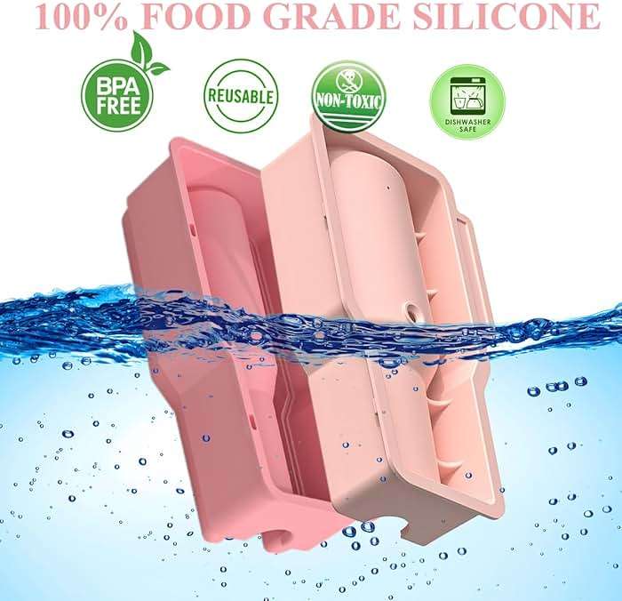 Ice Cube Tray for 40 oz Tumbler Cup, 1Pcs Stanley Ice Mold Silicone Hollow Cylinder Ice Mold with Lid and Bin for Freezer Ice Drink Juice Whiskey Cocktail - Image 7