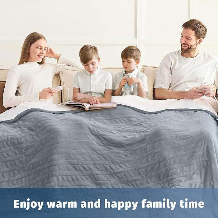 Heated Electric Blanket Queen Size - 84" x 90" Heating Blanket with Dual Control, 10 Levels & 8 Hours Auto Off, Soft Warm Flannel Gift with Over-Heat Protection, ETL & FCC Certified - Image 5
