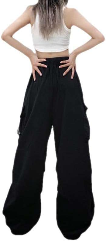 FENGQIYUNHAI Cargo Pants Women Baggy Parachute Pants Woman Mutil Pockets Loose Fit Y2K Casual Pants for Women - Image 4