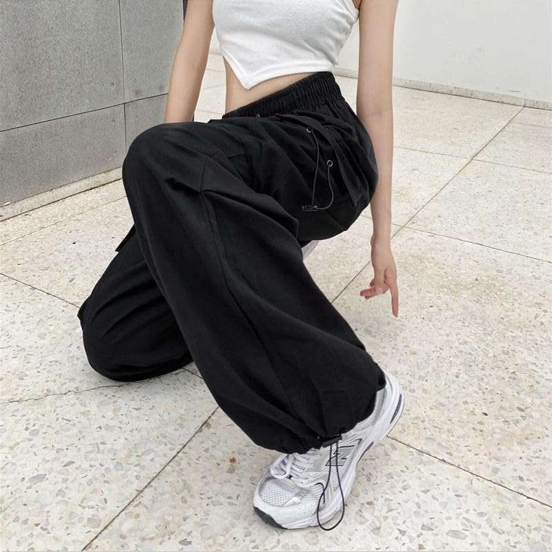 FENGQIYUNHAI Cargo Pants Women Baggy Parachute Pants Woman Mutil Pockets Loose Fit Y2K Casual Pants for Women - Image 5