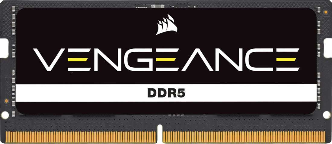 CORSAIR Vengeance SODIMM DDR5 RAM 32GB (1x32GB) Up to 5600MHz CL48 Intel XMP 3.0 Desktop Computer Memory - Black (CMSX32GX5M1A5600C48) - Image 1
