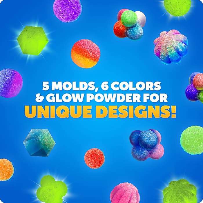 Blue Marble Bouncy Ball Science Kit - Make Up to 45 Glow in The Dark Bouncy Balls for Kids with 6 Colors & 5 Mold Shapes, DIY STEM Projects, Science Kit, Kids Science Projects - Image 4