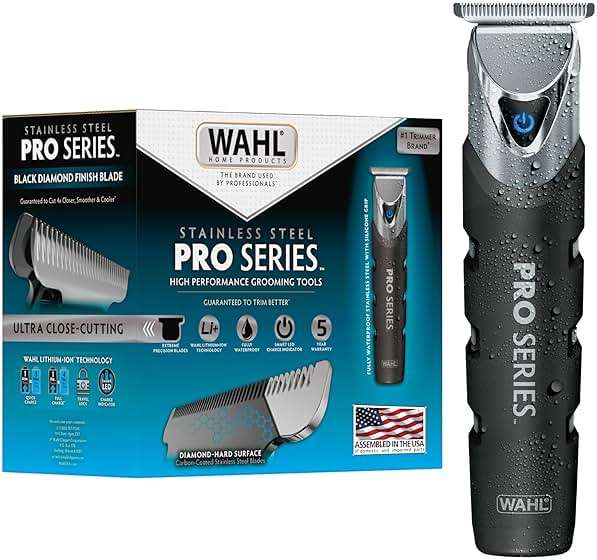 Wahl USA Pro Series Forever BladeTM Stainless Steel Cordless Rechargeable Beard Trimmer for Men with No Slip Grip & USB Charge – Model 3026017 - Image 1