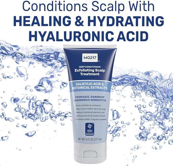 MG217 Deep Conditioning Salicylic Acid Scalp Care for Psoriasis, Exfoliating and Hydrating Formula, Sulfate-Free, Paraben-Free, Cruelty-Free, Fragrance-Free, 6 fl oz - Image 3