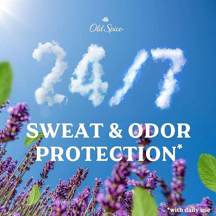 Old Spice Dry Feel Antiperspirant Deodorant for Men, 24/7 Sweat & Odor Protection, Gentle on Skin with Skin Conditioners, Wilderness with Lavender + Spring Water Scent, 2.6 oz (Pack of 2) - Image 4