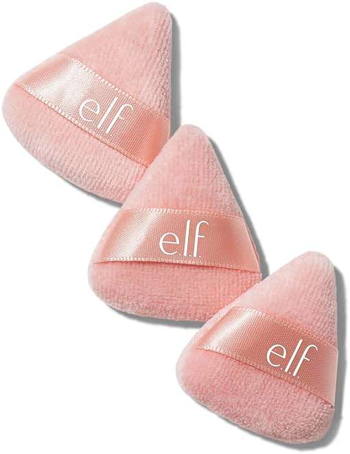 e.l.f. Halo Glow Pinkie Puffs, Finger-sized, Mini Puff For Applying Loose & Pressed Powders, Soft, Reusable & Washable, Vegan & Cruelty-Free, Set of 3 - Image 1