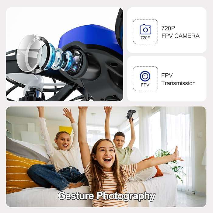 Swifsen Drones for Kids with Camera,Rc Drone Indoor Small Helicopter,Birthday Gifts for Boys and Girls Beginners Friendly,Mini Quadcopter Toy With 2 Batteries,Propeller Protect,Altitude Hold - Image 2
