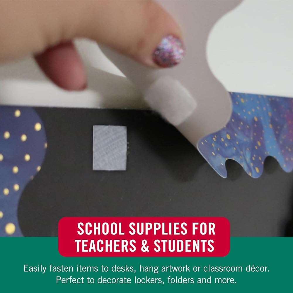 VELCRO Brand Thin Clear Dots with Adhesive, Square | 150pk, Mounting Squares | Double Sided Tape for Office, Classroom, Teacher Must Haves | Low Profile, 7/8" - Image 7