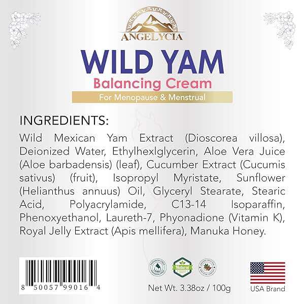 ANGELYCIA Organic Wild Yam Cream for Hormone Balance - Natural Support for Menopause, Perimenopause & PMS Relief - Pure Wild Yam Root Extract Estrogen-Free Balancing Cream for Women - 2 oz - Image 9