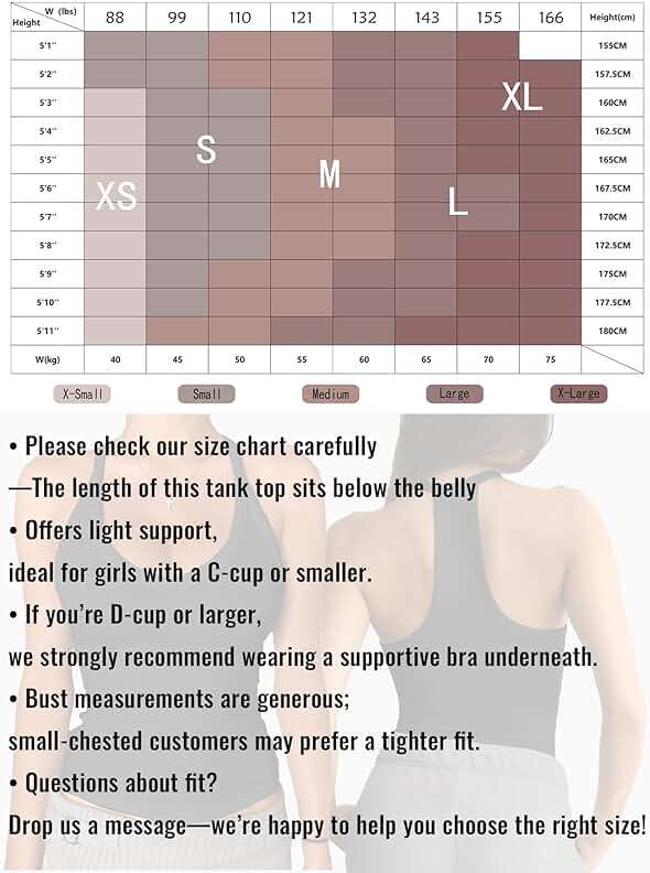 Danysu V Neck Racer Back Tank Top for Women Padded Ribbed Long Tank Fitted Basic Cami Tops - Image 6