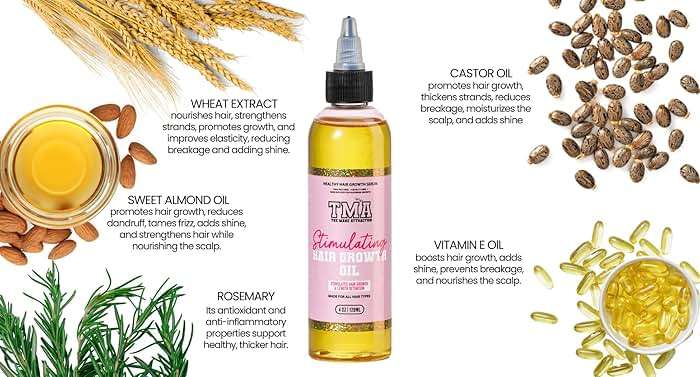The Mane Attraction Hair Oil for All Hair Types, Infused with Rosemary Oil, Castor Oil & Black Seed Oil - Stimulating Hair Growth, Seals in Moisture, Soothes Irritated Scalp - 4 Fl Oz - Image 2