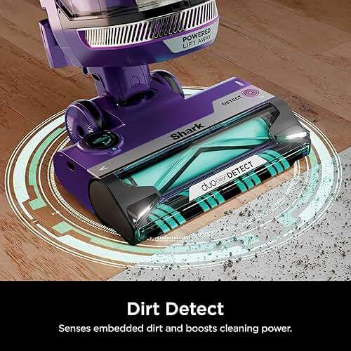 Shark POWERDETECT Upright Vacuum Cleaner with HEPA Filter, Heavy Duty Vacuum with Powerful Suction for Pet Hair Pickup, DuoClean Technology, Powered Lift-Away, Ideal for Carpets & Hardfloors, AZ4002 - Image 5