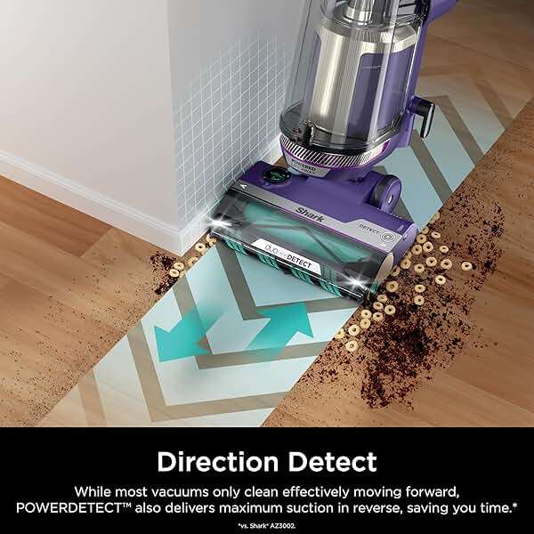 Shark POWERDETECT Upright Vacuum Cleaner with HEPA Filter, Heavy Duty Vacuum with Powerful Suction for Pet Hair Pickup, DuoClean Technology, Powered Lift-Away, Ideal for Carpets & Hardfloors, AZ4002 - Image 7