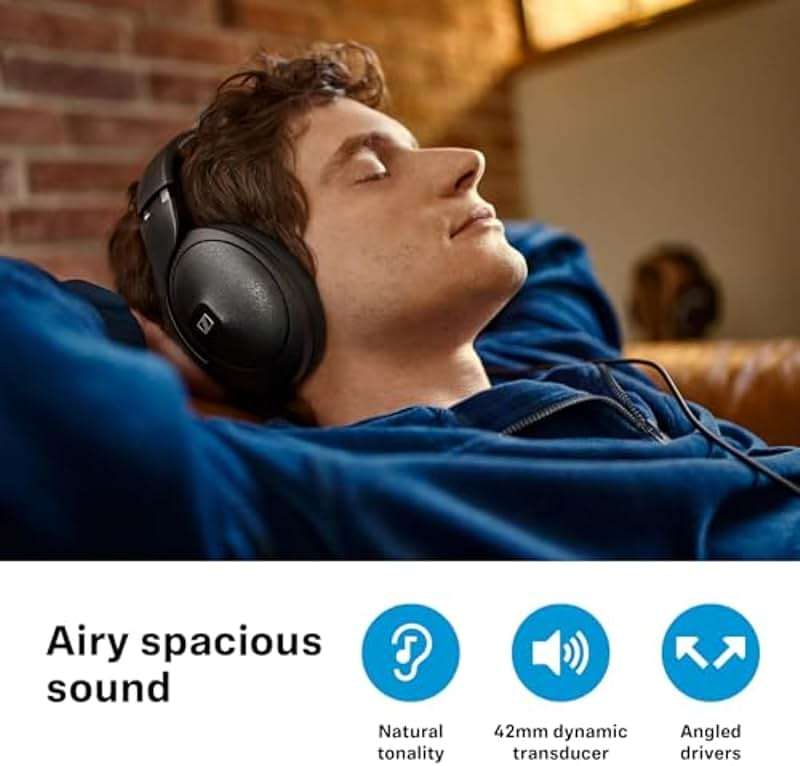 Sennheiser HD 620S Closed-Back Over-Ear Audiophile Headphones – Natural Spatial Imaging, Low Distortion, Comfortable All-Day Design, Detachable Cable – Ideal for Focused Listening, Gaming, and Desk - Image 6