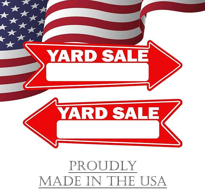Rogue River Tactical 6 Piece Yard Sale Arrows - Yard Sign Double Sided With Stake 16 Inch By 5 Inch, Large - Arrow Red - Image 7