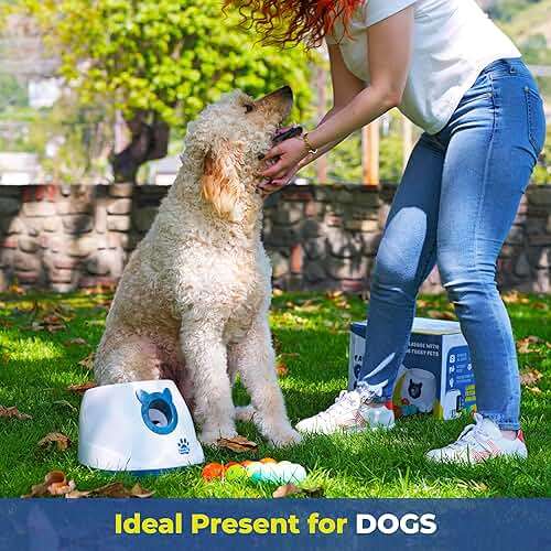Pawsito Automatic Dog Ball Launcher for Medium and Small Size Dogs, Interactive Fetch Machine for Indoor and Outdoor Play with 10 PCS Latex Balls, Dual Power Mode Ball Thrower, Dog Toy - Image 8