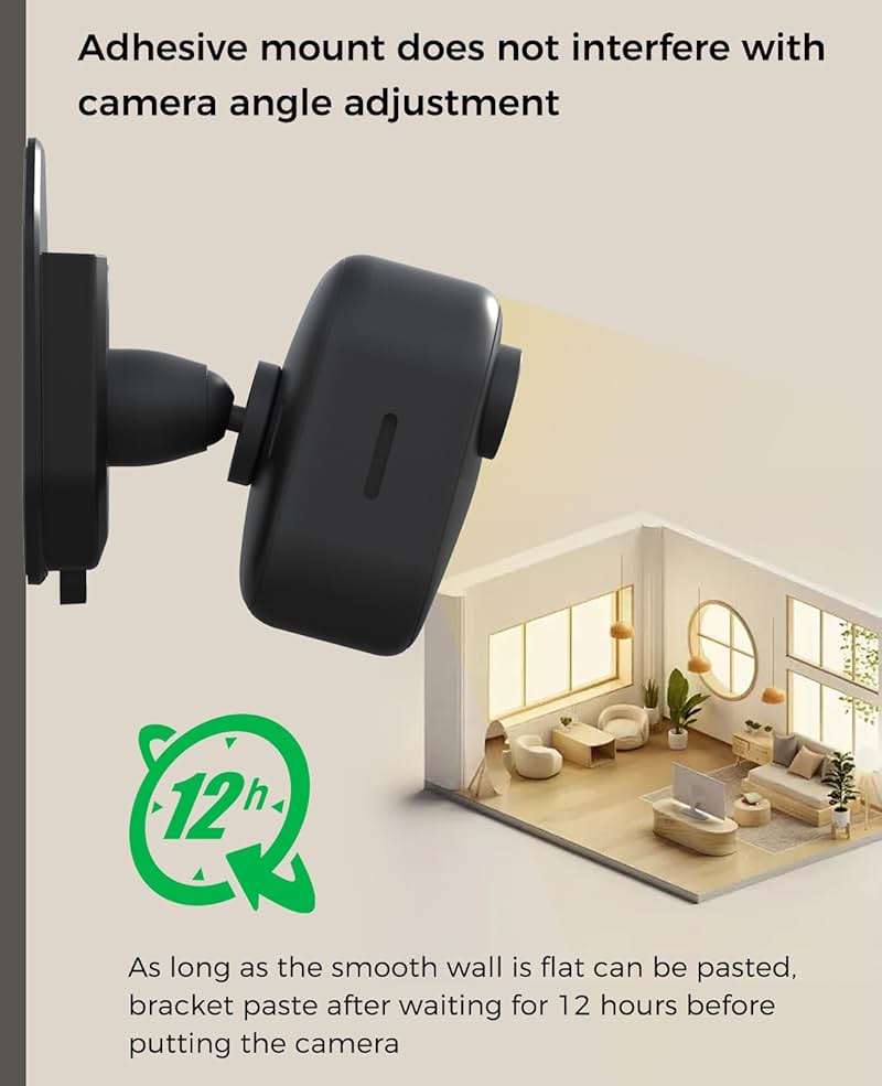 3 Pack Blink Camera No Drill No Screws Wall Mount Bracket for Blink Outdoor 4/Outdoor 2K+/Mini /Mini 2K+ /Indoor Camera, HBV Adhesive Mount - Image 4