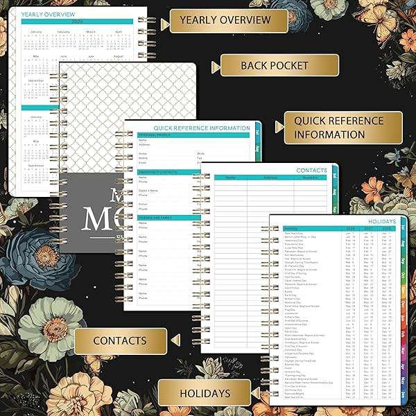 2026-2027 Planner - Academic Planner 2026-2027, July 2026 - June 2027, 6.4" x 8.5", Weekly and Monthly with Tabs, Back Pocket + Thick Paper - Butterfly - Image 6