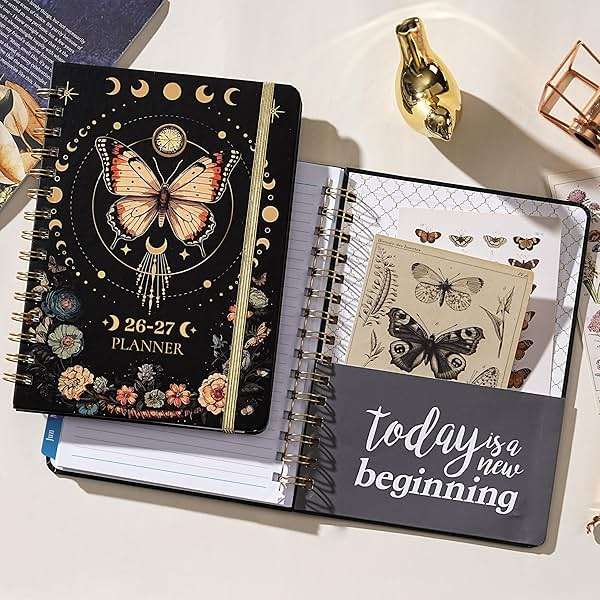 2026-2027 Planner - Academic Planner 2026-2027, July 2026 - June 2027, 6.4" x 8.5", Weekly and Monthly with Tabs, Back Pocket + Thick Paper - Butterfly - Image 7