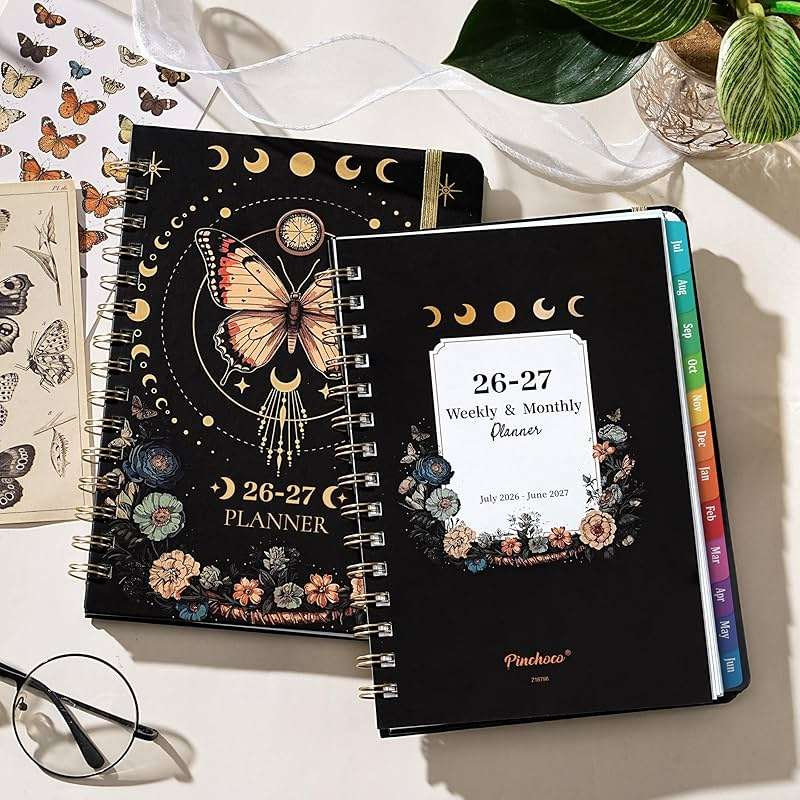 2026-2027 Planner - Academic Planner 2026-2027, July 2026 - June 2027, 6.4" x 8.5", Weekly and Monthly with Tabs, Back Pocket + Thick Paper - Butterfly - Image 8