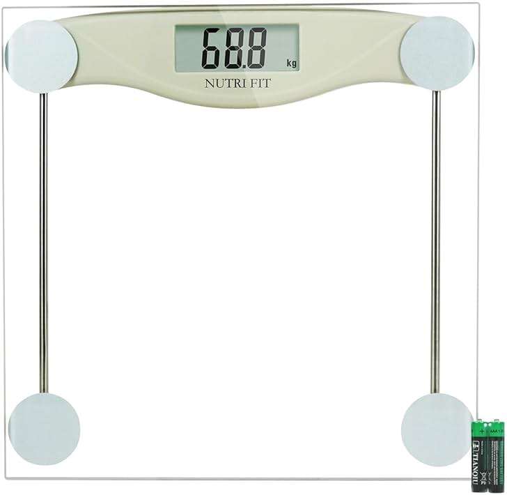 Bathroom Scale for Body Weight, NUTRI FIT Digital Weighing Scale Accurate Electric Weight Loss Watcher Scale, 330 lb Capacity, Step on Technology with AAA Batteries, Birthday Gifts - Image 1