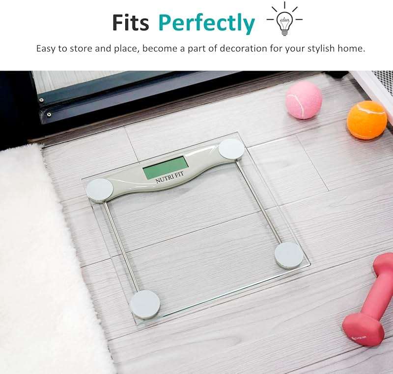Bathroom Scale for Body Weight, NUTRI FIT Digital Weighing Scale Accurate Electric Weight Loss Watcher Scale, 330 lb Capacity, Step on Technology with AAA Batteries, Birthday Gifts - Image 3
