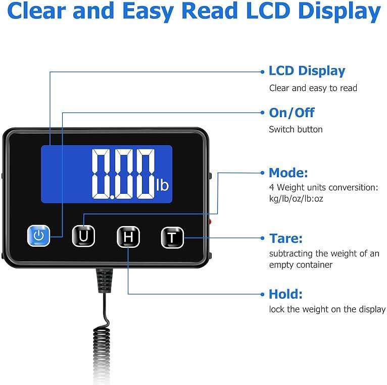 KUAIVO Shipping Scale, 440lb/0.35oz High Accurate Digital Postal Scale with Hold/Tare Function, Shipping Scale for Small Business, Packages, Luggage, Home Use, Battery & Charging Cable Include - Image 3