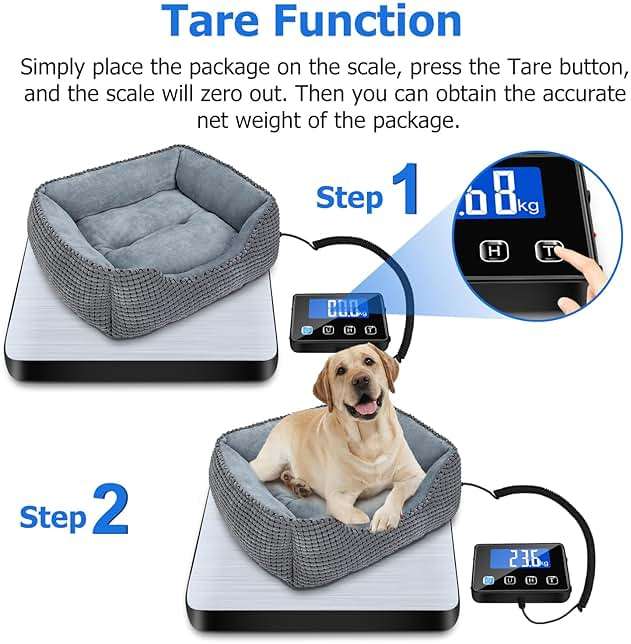 KUAIVO Shipping Scale, 440lb/0.35oz High Accurate Digital Postal Scale with Hold/Tare Function, Shipping Scale for Small Business, Packages, Luggage, Home Use, Battery & Charging Cable Include - Image 5