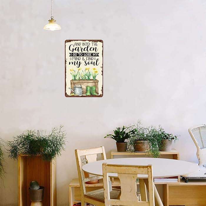 WIZYXQ Metal Signs And Into The Garden I Go To Lose My Mind And Find My Soul Retro Tin Sign Wall Decor for Home Office Kitchen Bar Cafe Garden 12x8 Inch - Image 6