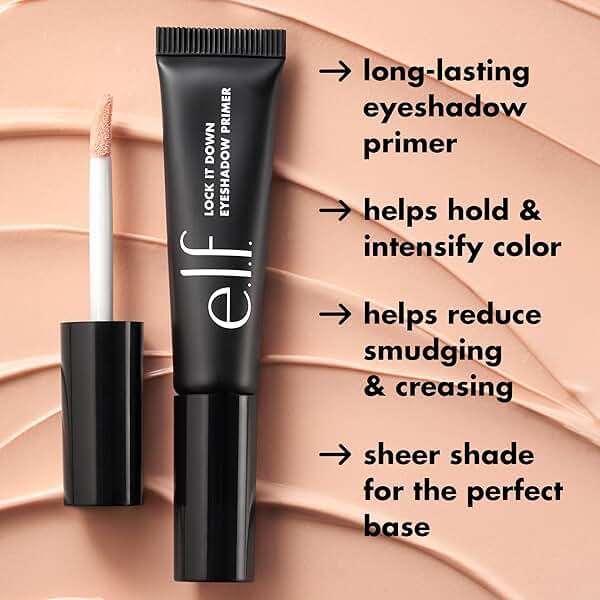 e.l.f. Lock It Down Eyeshadow Primer, Smooth Creamy Eye Makeup Primer For Long-Lasting Eyeshadow, Intensifies Color, Helps Prevent Creasing, Vegan & Cruelty-Free - Image 4
